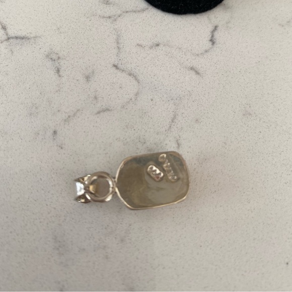 .925 Sterling Silver Post Earrings and Pendant with Coral - Picture 5 of 5